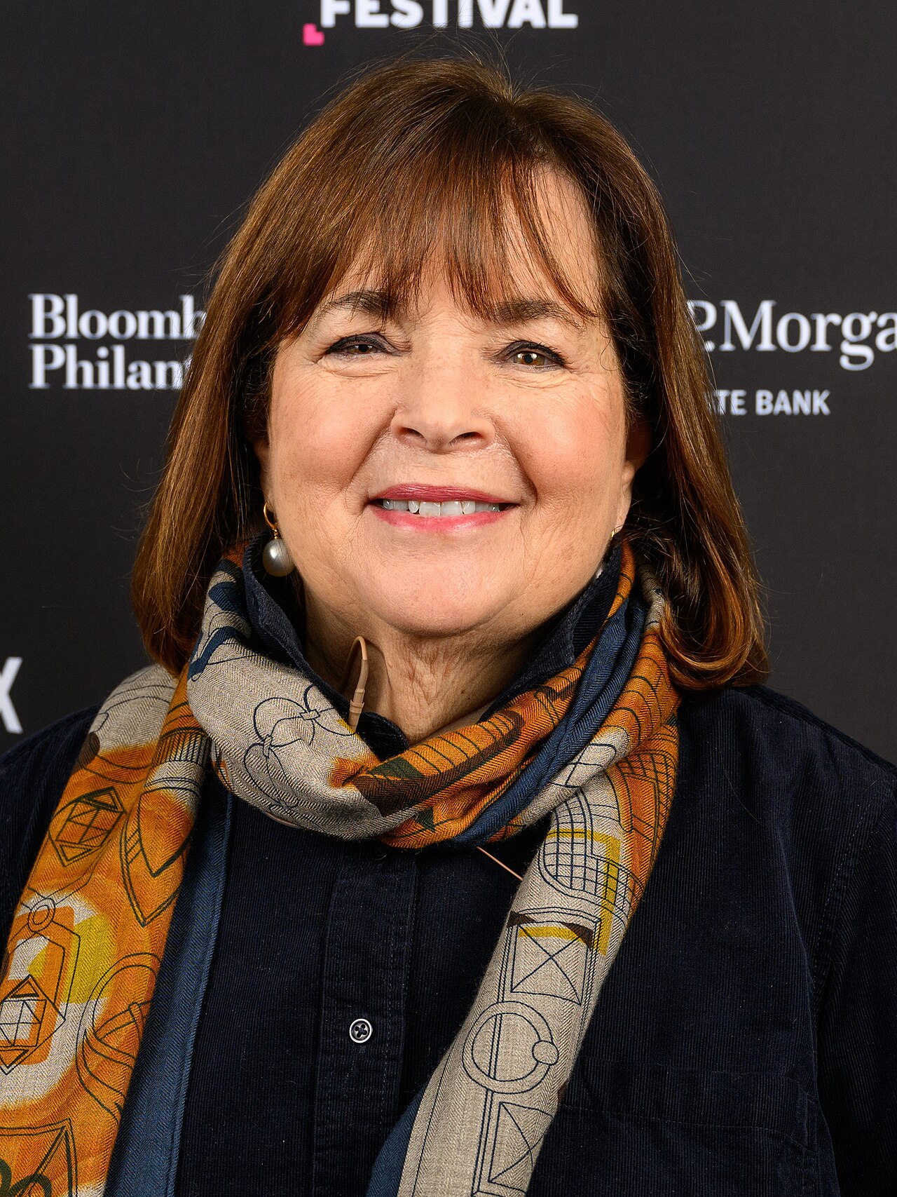 Close-up portrait of Ina Garten smiling at the Montclair Film Festival