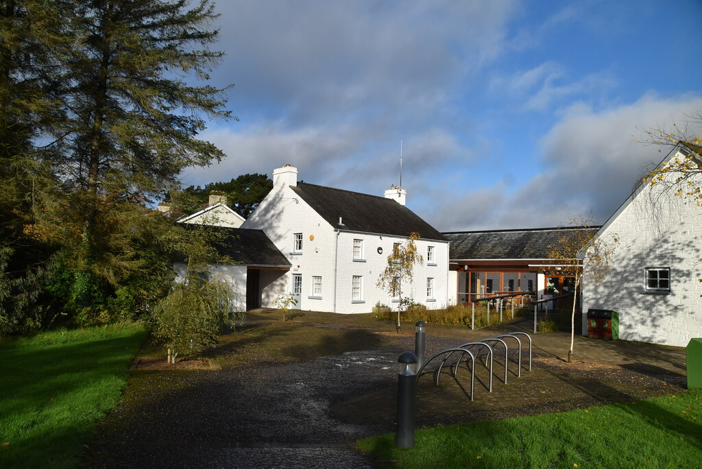 The visitor center buildings at Castle Espie Wetland Centre